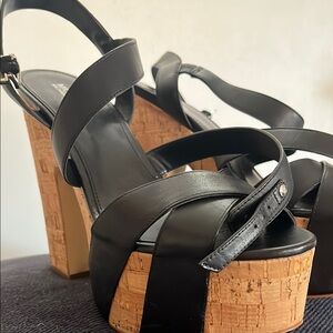 Michael Kors Black Platform Shoes with Chunky Heel